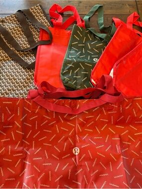 Lululemon Reusable Shopping Bags Lot of 7 | 4 Small, 2 Medium, 1 Large